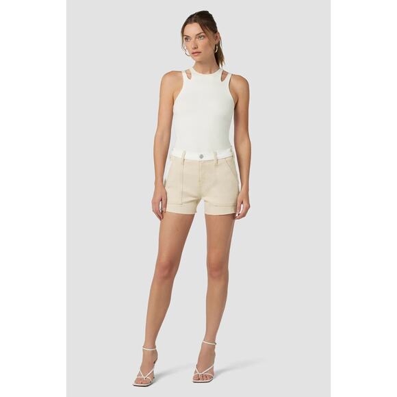 HUDSON Women's Denim Carpenter Short Angora Colorblock Size 32 NWT - Picture 6 of 11